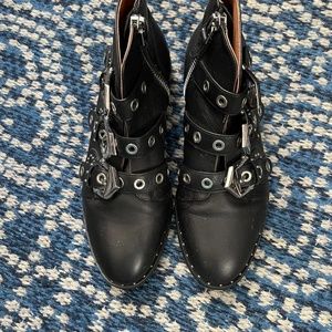 Sol Sana Maxwell Leather Booties with Silver Accents